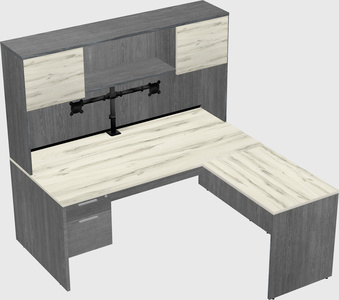 L-shaped office desk