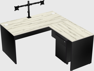 L-shaped office desk