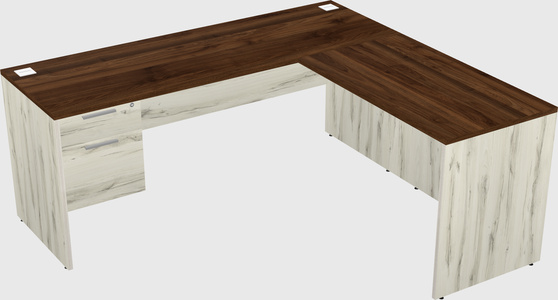 L-shaped office desk