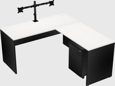 L-shaped office desk