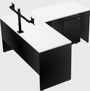 L-shaped office desk