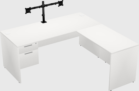 L-shaped office desk