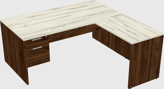 L-shaped office desk