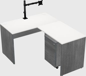 L-shaped office desk