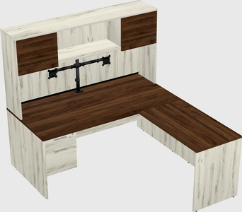 L-shaped office desk