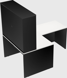 L-shaped office desk