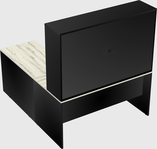 L-shaped office desk