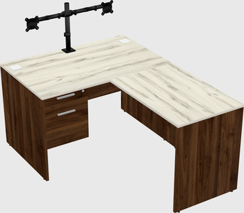 L-shaped office desk