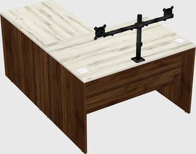 L-shaped office desk