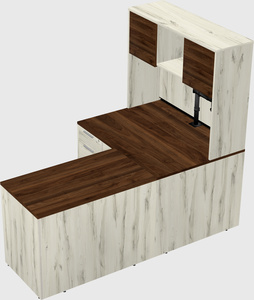 L-shaped office desk