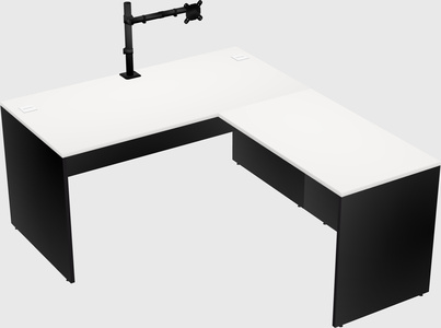 L-shaped office desk