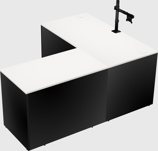 L-shaped office desk