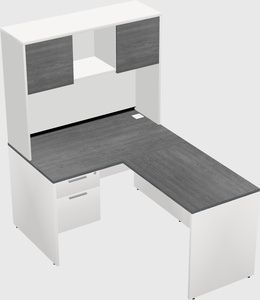 L-shaped office desk