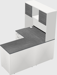 L-shaped office desk