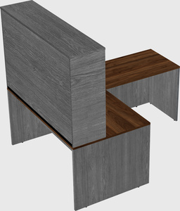 L-shaped office desk