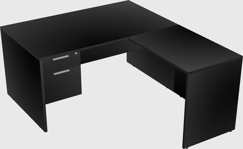 L-shaped office desk