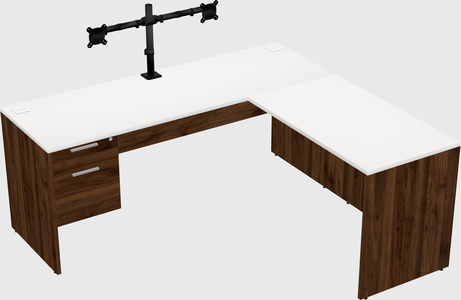 L-shaped office desk