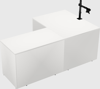 L-shaped office desk