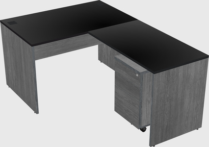 L-shaped office desk