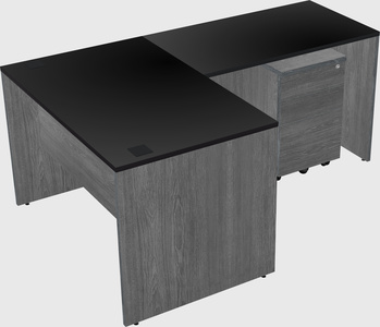 L-shaped office desk