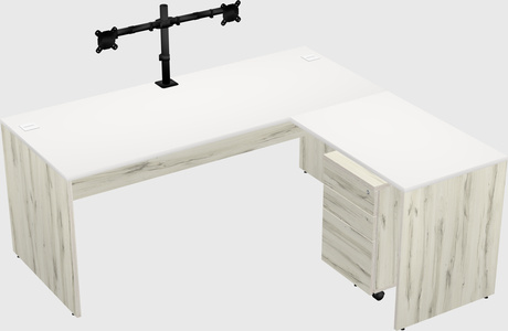 L-shaped office desk