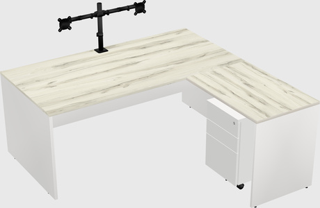 L-shaped office desk