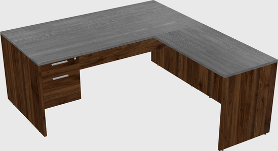 L-shaped office desk
