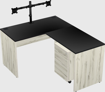 L-shaped office desk