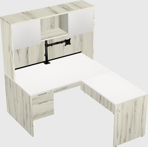 L-shaped office desk