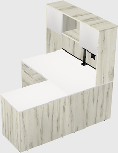 L-shaped office desk