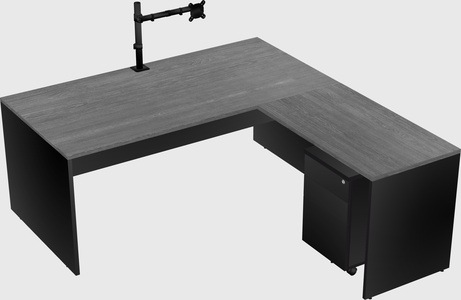 L-shaped office desk