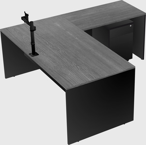 L-shaped office desk