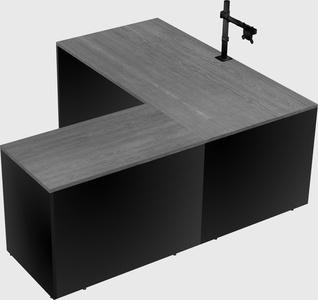 L-shaped office desk