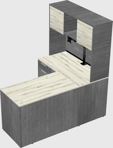 L-shaped office desk