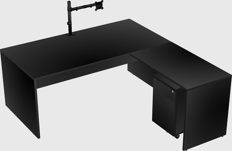L-shaped office desk