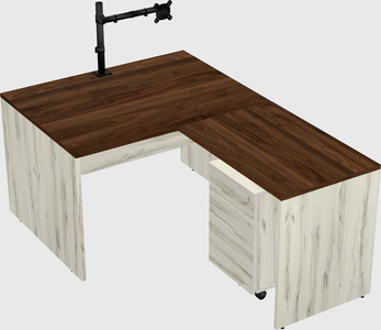 L-shaped office desk