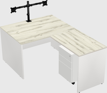 L-shaped office desk