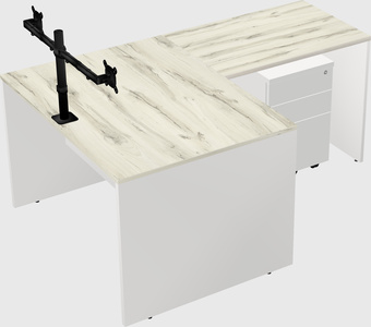 L-shaped office desk