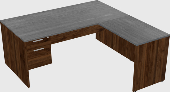 L-shaped office desk