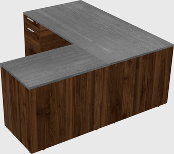 L-shaped office desk