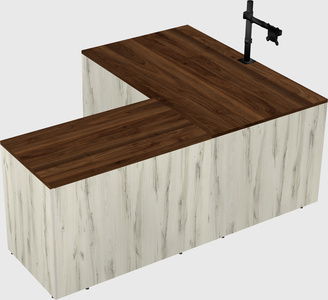 L-shaped office desk