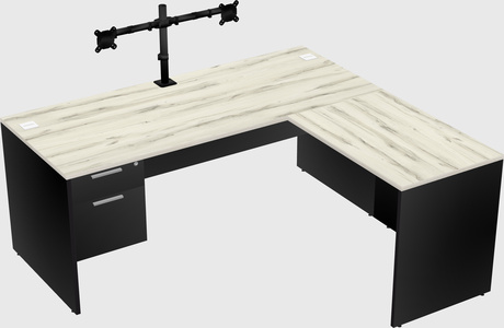 L-shaped office desk