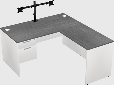 L-shaped office desk