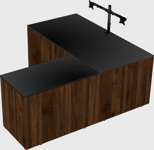L-shaped office desk