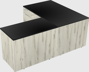 L-shaped office desk