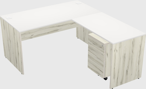 L-shaped office desk