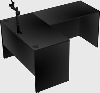 L-shaped office desk