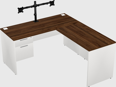 L-shaped office desk