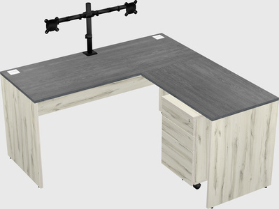 L-shaped office desk