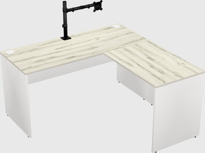 L-shaped office desk